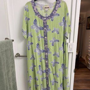 Vintage 1980s Hawaiian Muumuu Dress Island Attitudes, Summer Sun Dress Butterfly